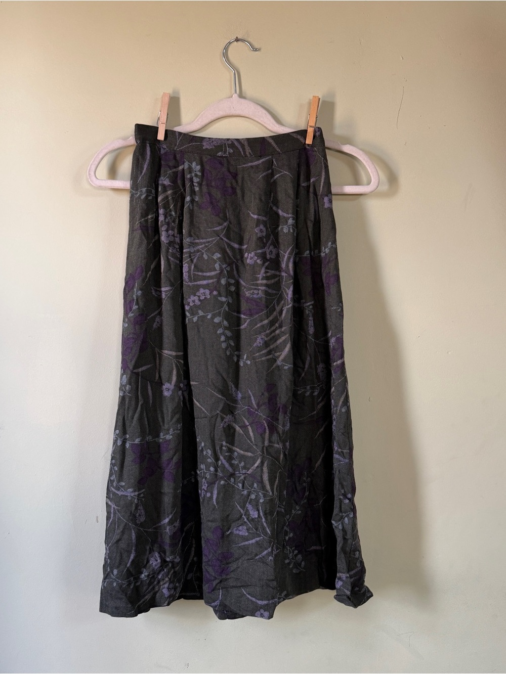 Vintage 90s Floral Midi Skirt